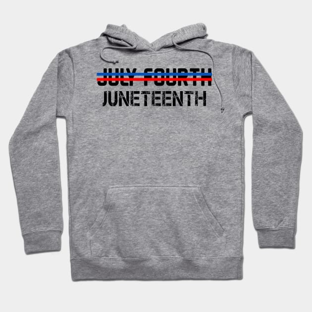 Juneteenth Not July Fourth Hoodie by hallyupunch